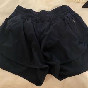 Lululemon Navy Tracker Shorts, size 8, 4”
